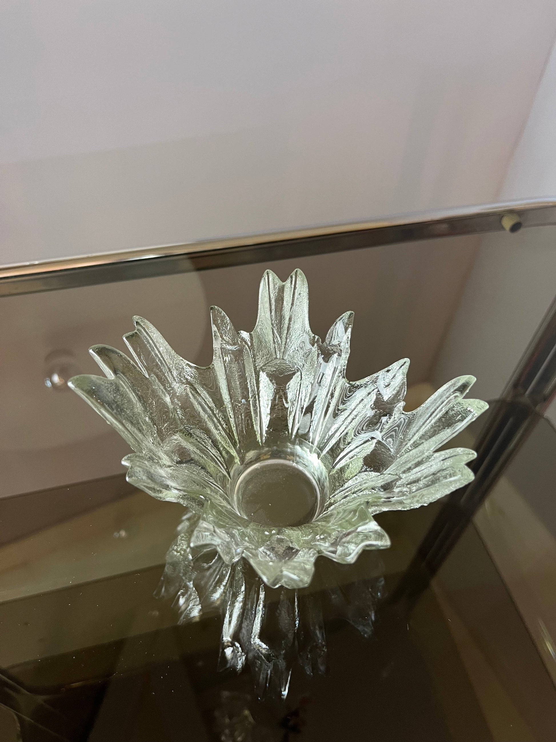 Vintage Kerzenhalter Revontulet Glas von Tauno Wirkkala für Humppila