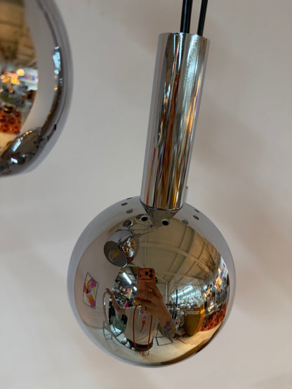 Vintage Kaskadenlampe 7-flammig Chrom von Richard Essig