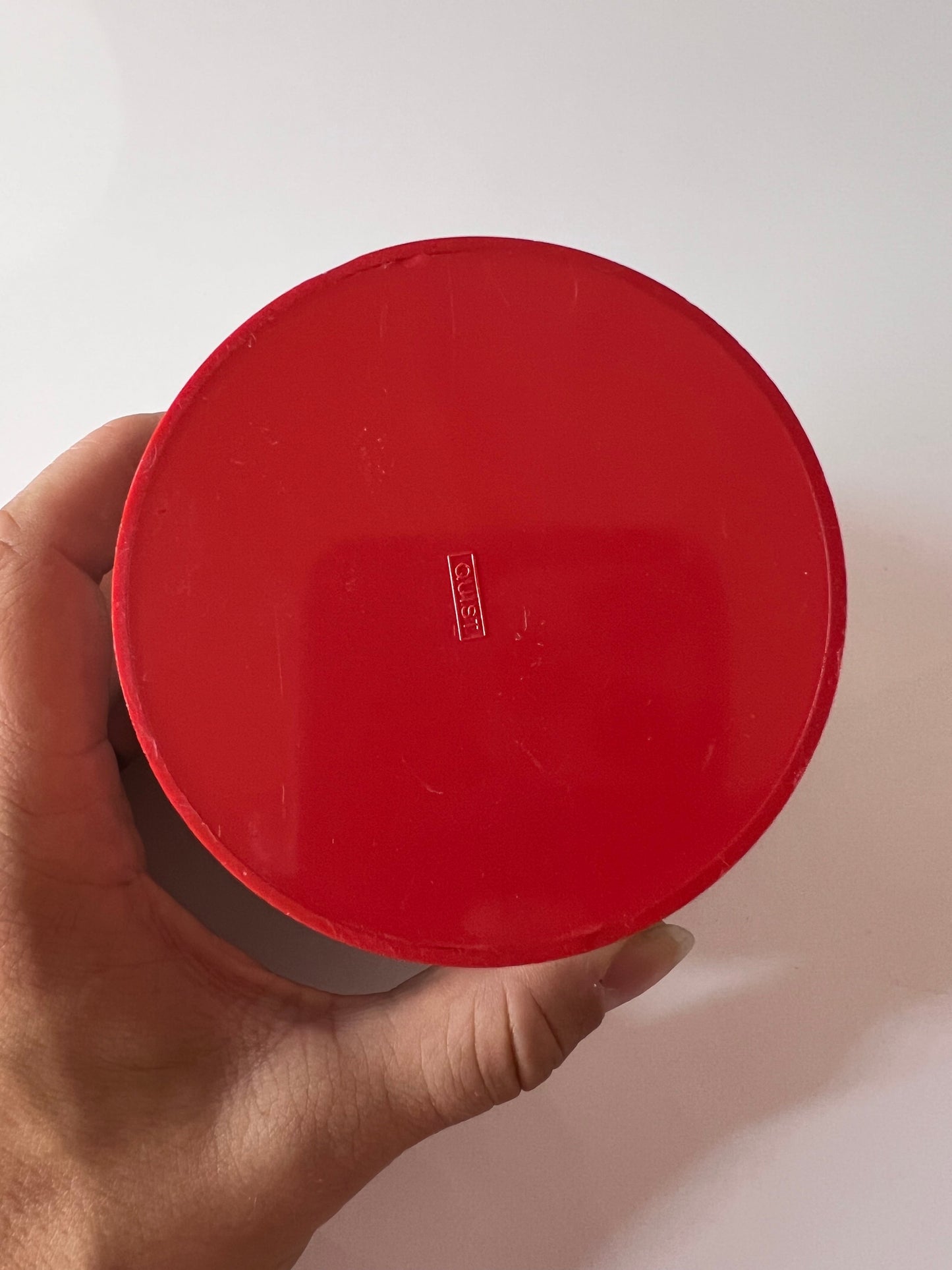 Vintage Kugelaschenbecher rot Chrom von Quist