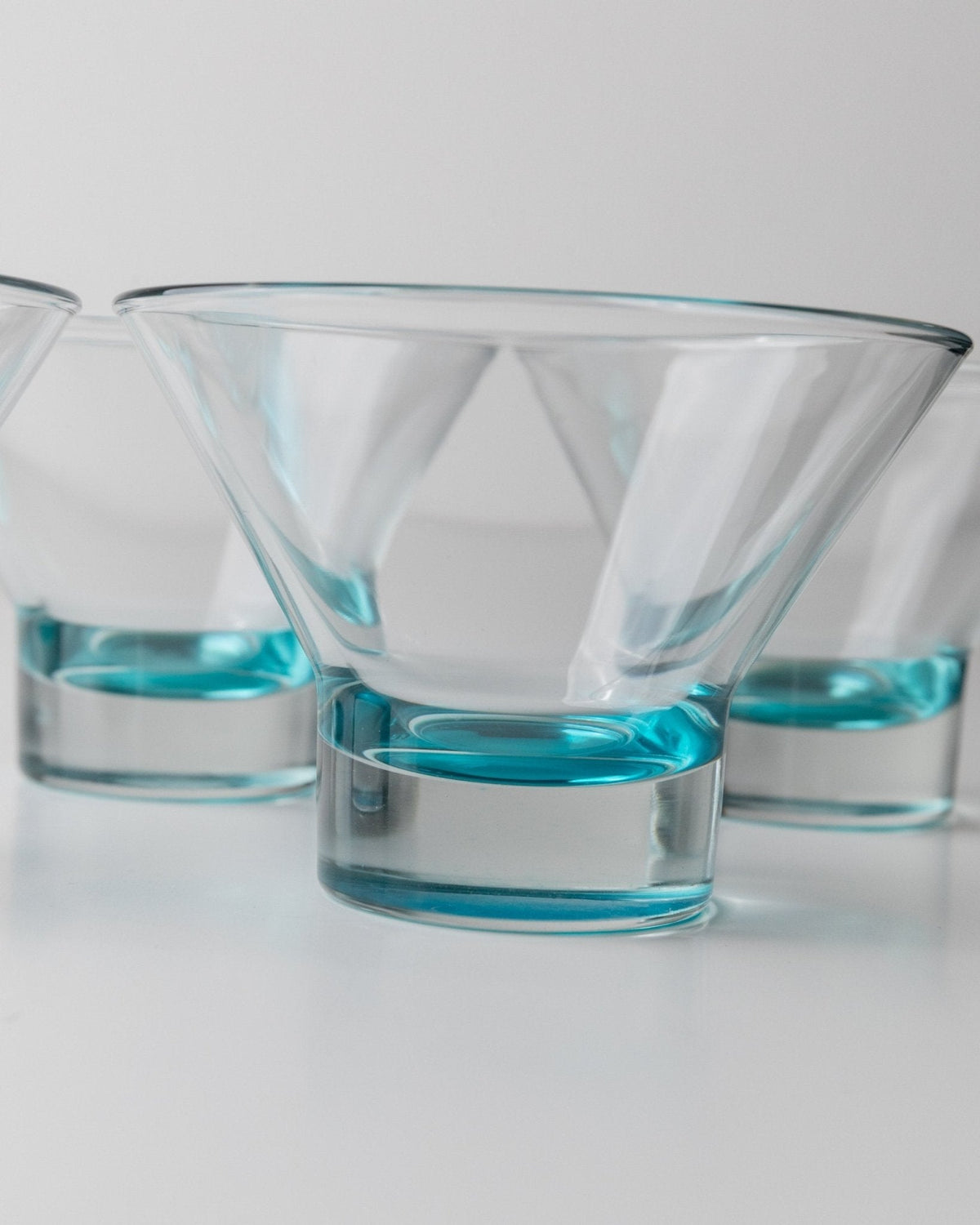 Vintage Trinkglas Set von 5 von Murano türkis