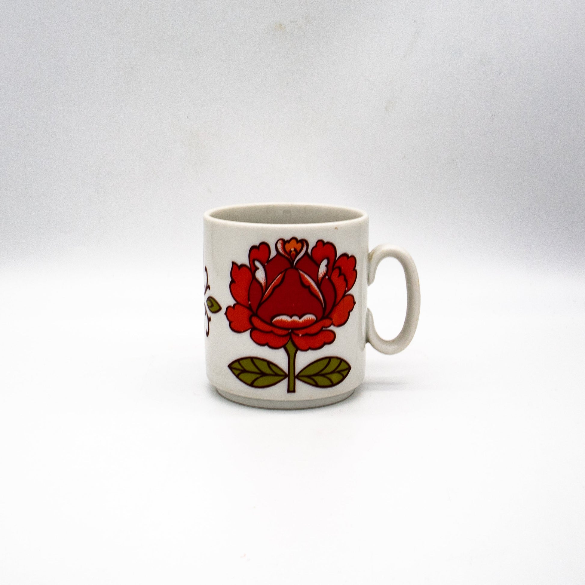 Vintage Kaffeetasse Rose aus Porzellan, 1970er Jahre