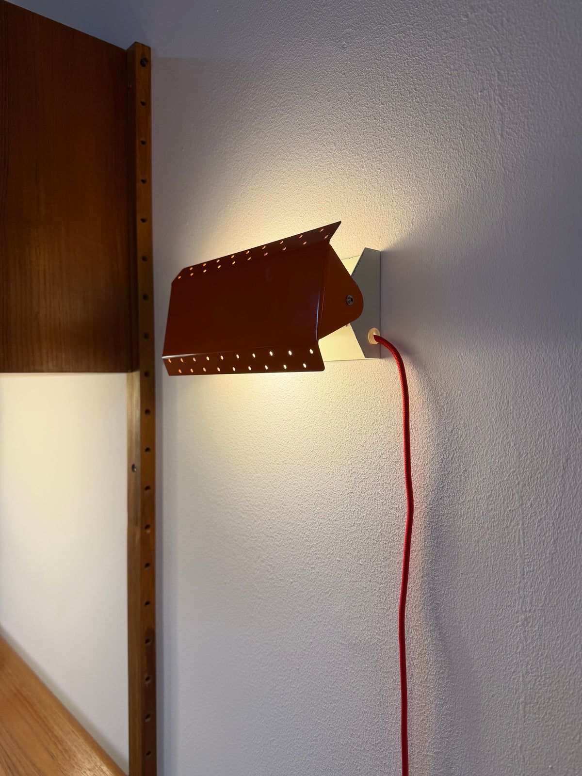 Vintage Wandlampe von E.S. Horn mit beweglichem Visier