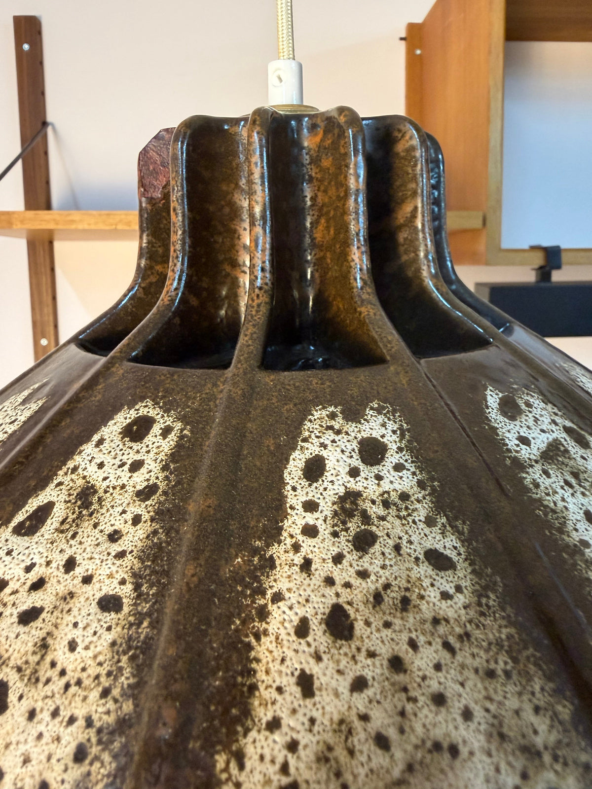 Vintage Hängelampe Keramik West German Pottery