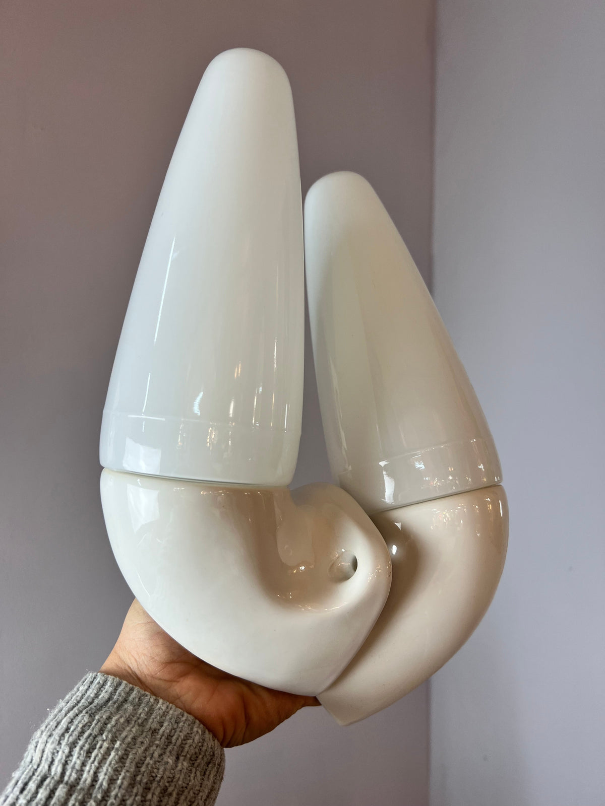 Vintage Wandlampe Modell 6035 von Sigvard Bernadotte für Ifö Set von 2 weiß