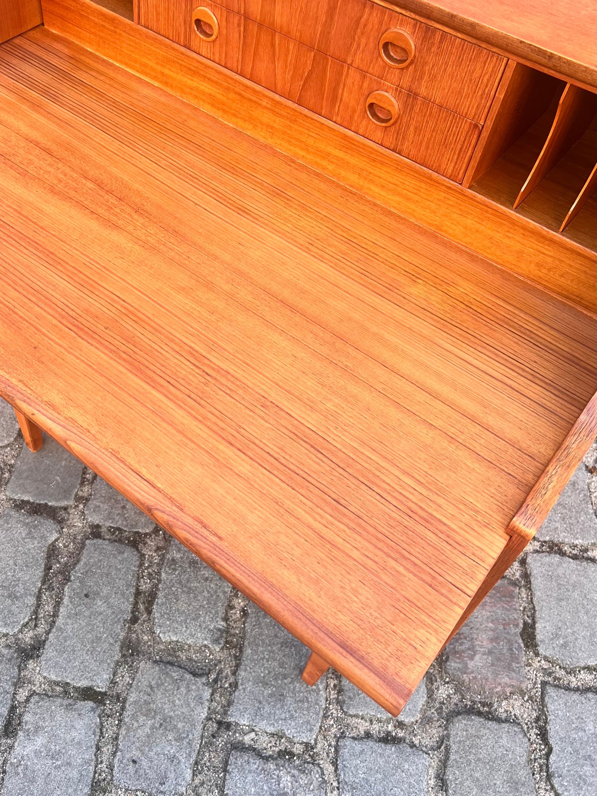 Vintage Sekretär Teak aus Dänemark mit Schloss
