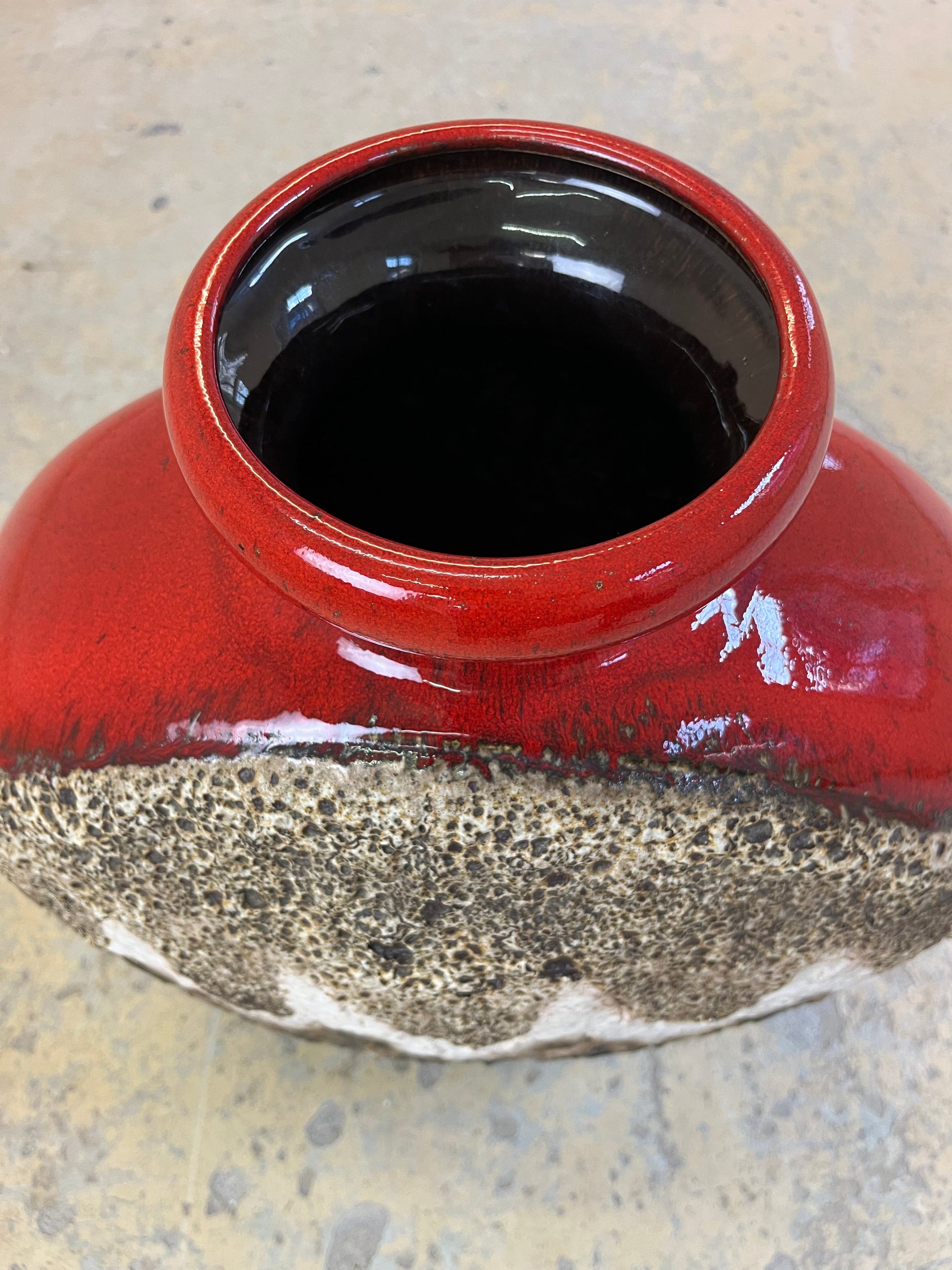 Vintage Bodenvase 102/50 von Dümler und Breiden rotbraun