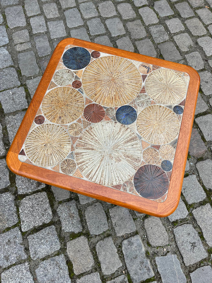 Vintage Couchtisch Teak Fliese von Tue Poulsen für Haslev