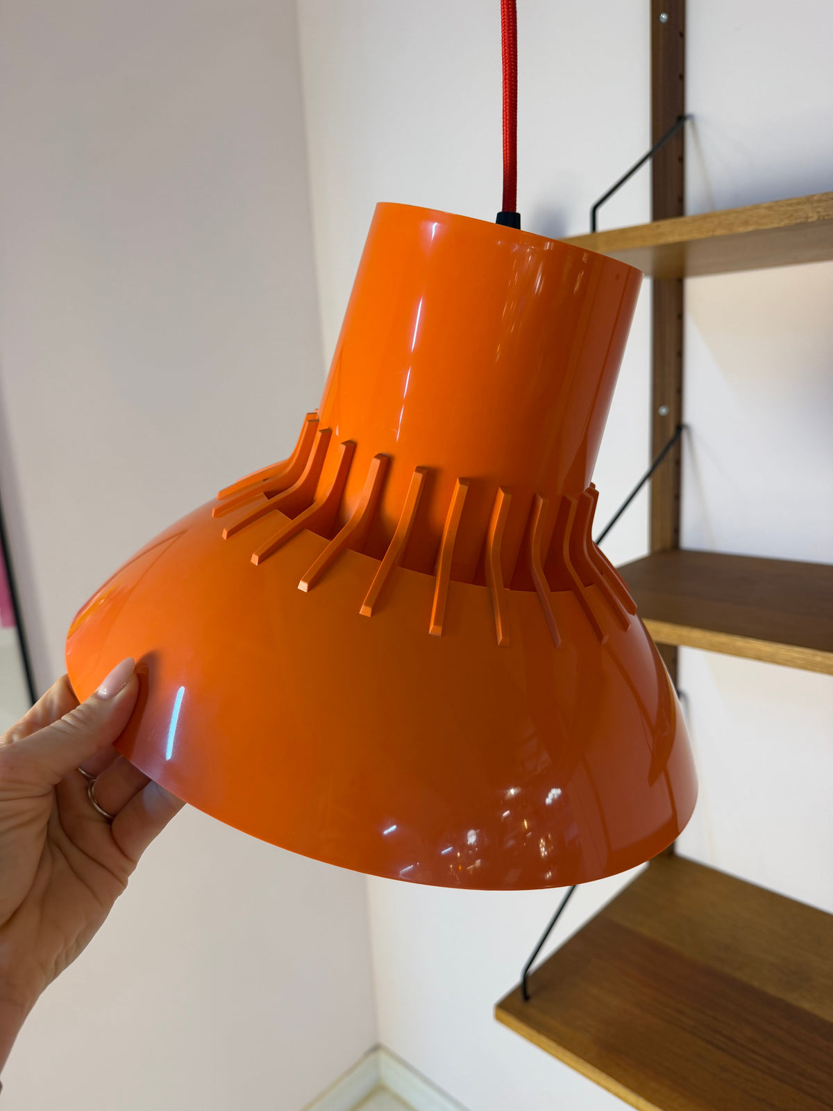 Hängelampe "Solar" orange von Svend Middelboe für Nordisk Solar Compagni