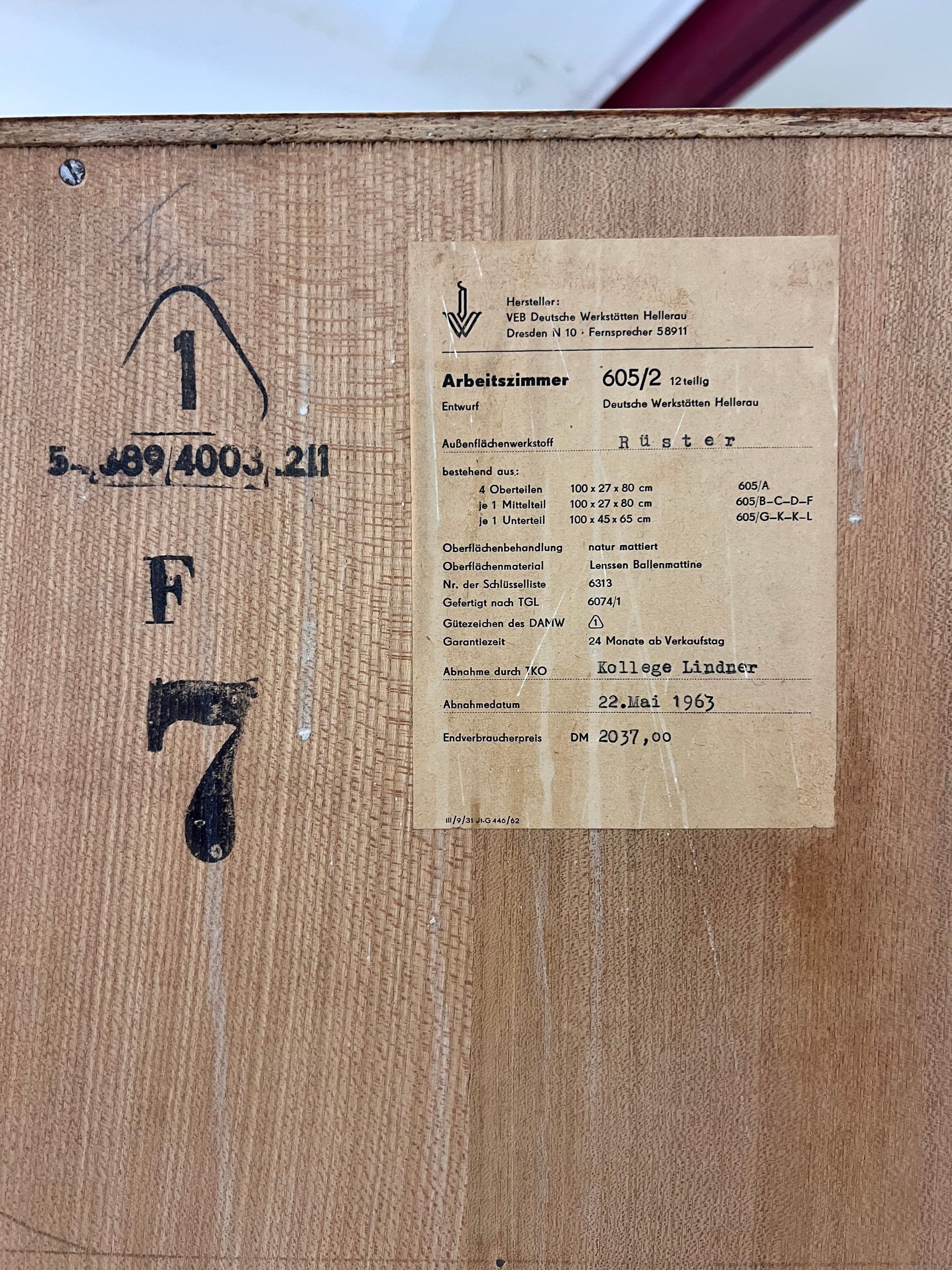 Vintage Bar Typ 605/2 von Herbert Eilenberg für Hellerau auf Hairpinlegs