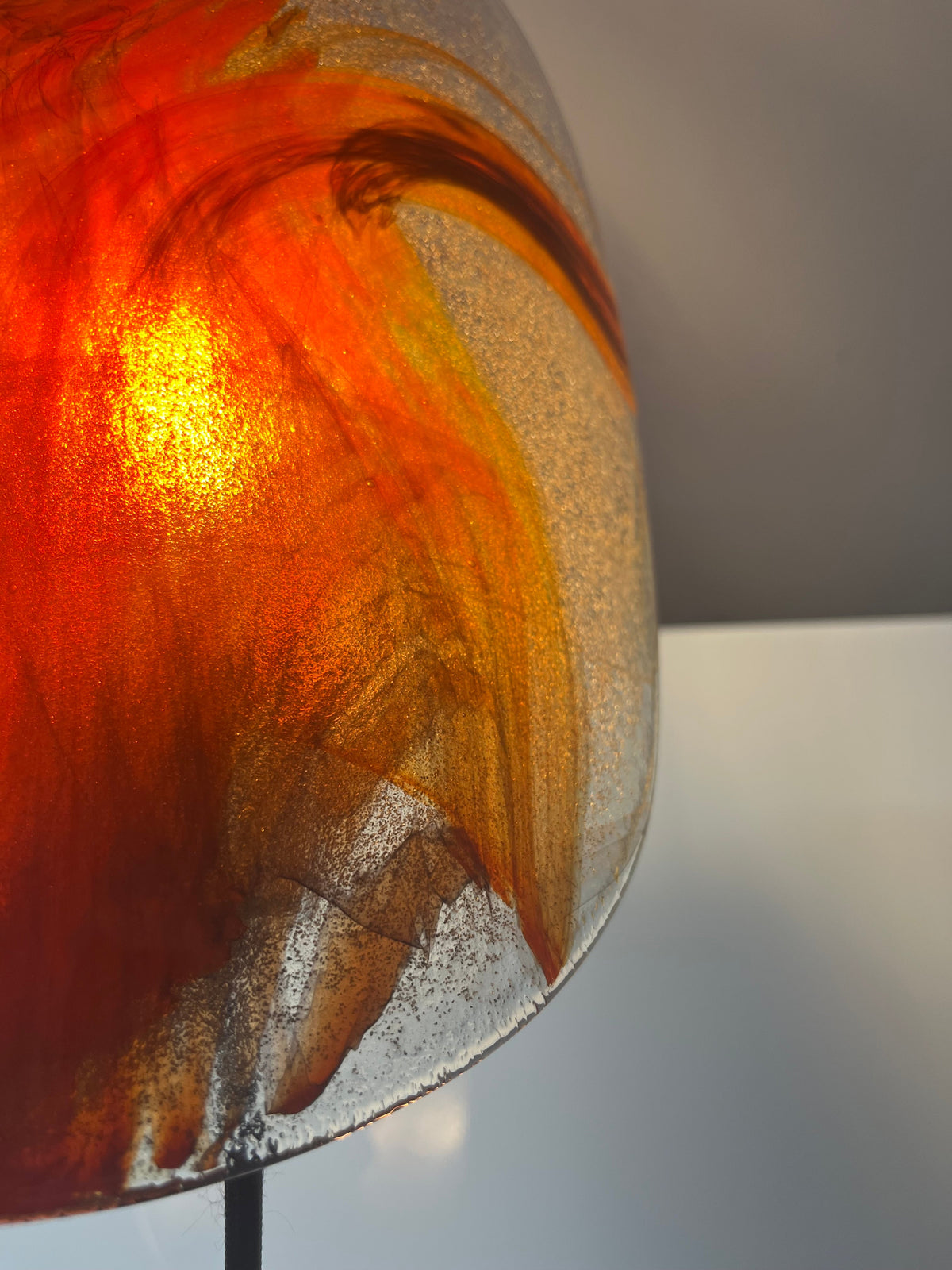 Wandlampe rotbraun Glas von Per Lütken für Holmegaard