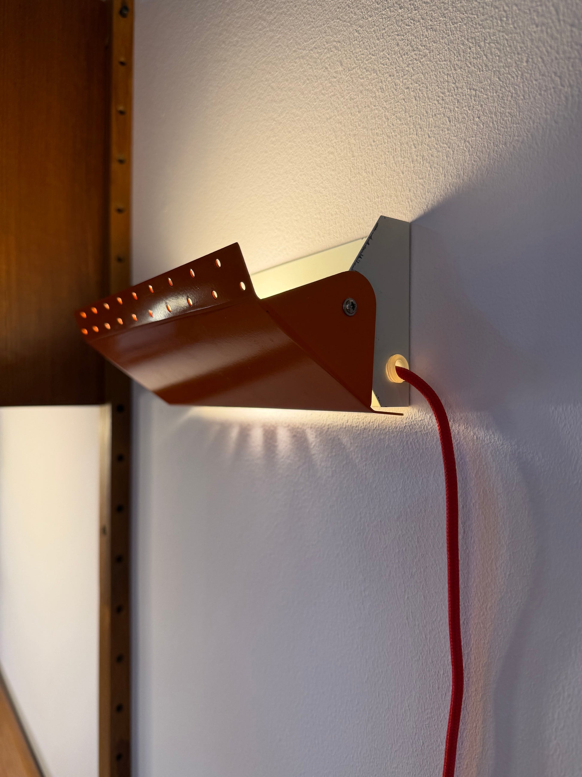 Vintage Wandlampe von E.S. Horn mit beweglichem Visier