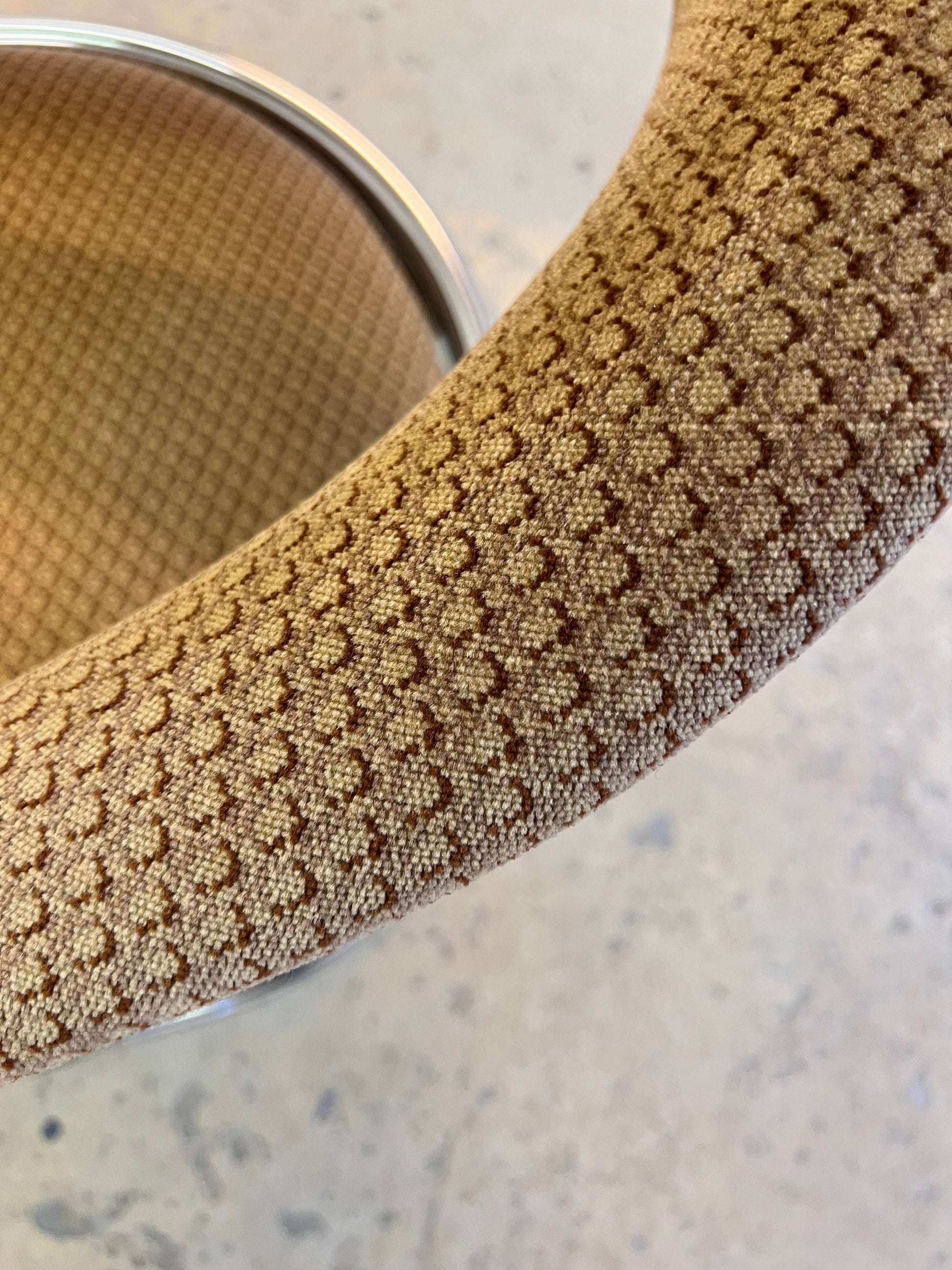 Vintage Freischwinger von Giotto Stoppino beige Chrom