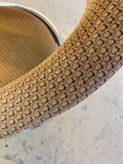 Vintage Freischwinger von Giotto Stoppino beige Chrom