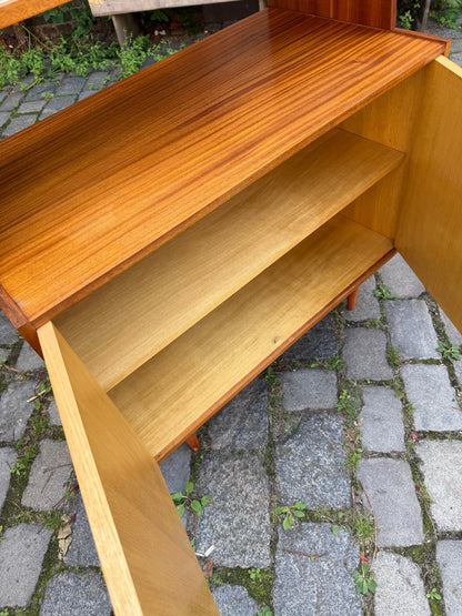 Vintage Aufsatzschrank mit Vitrine von VEB Möbelindustrie Halle