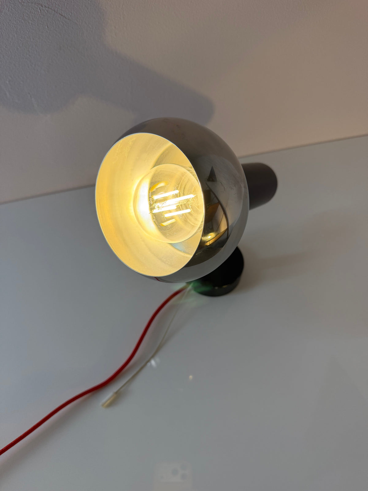 Vintage Wandlampe von Sische, Schwarz-Chrom