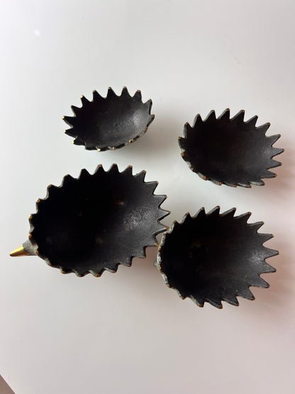 Vintage Aschenbecher Igel Messing von Walter Bosse