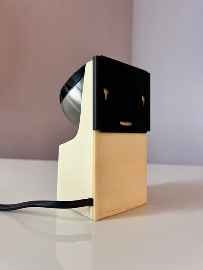 Tischlampe weiß silber mit Kugelkopf von Osram