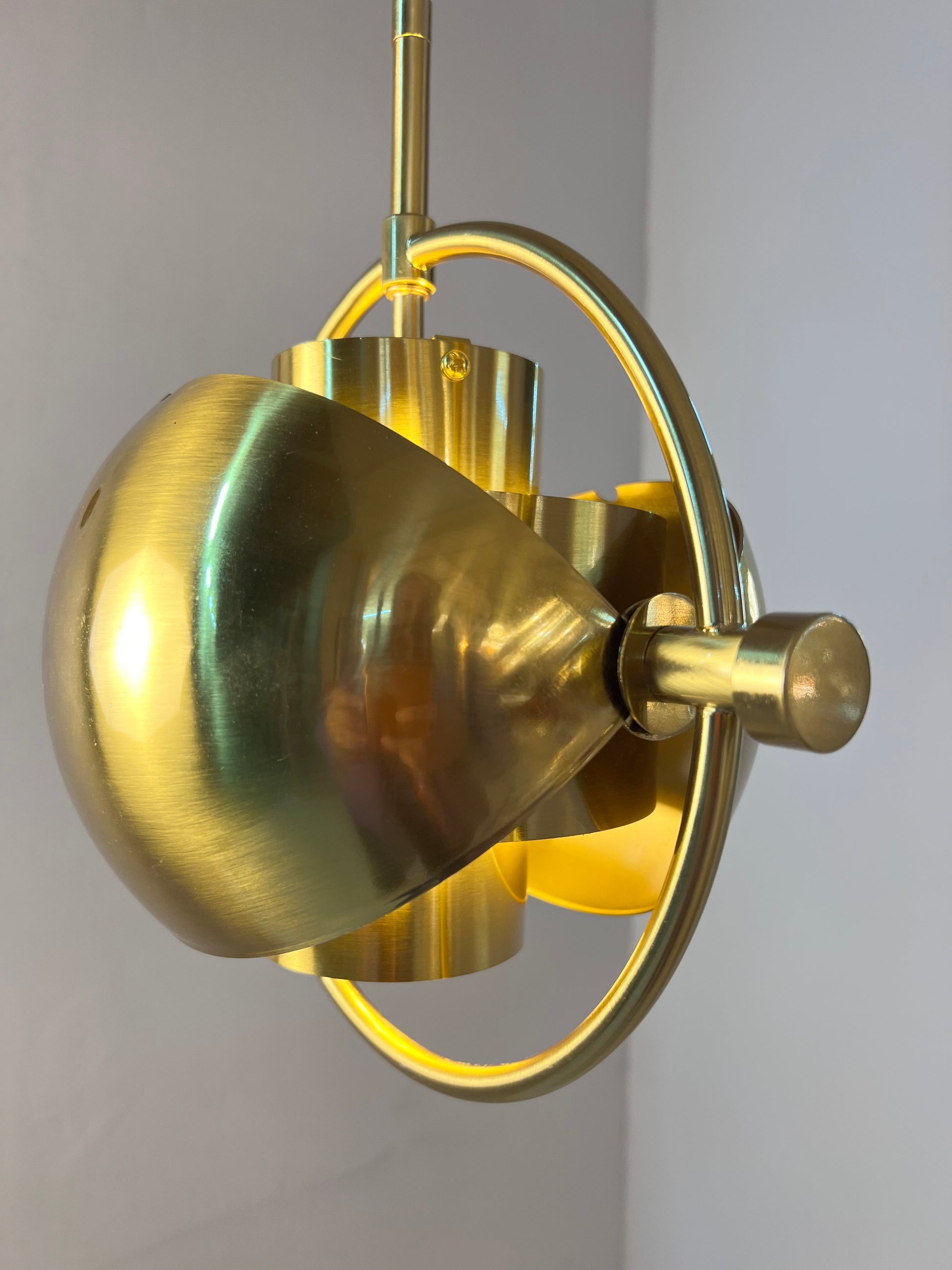 Vintage Hängelampe Multi-Lite von Louis Weisdorf für GUBI Messing
