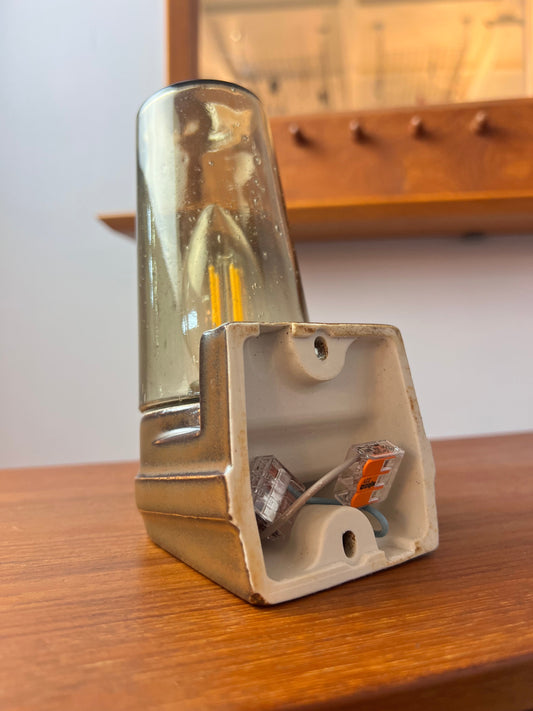 Wandlampe Modell 6080 Rauchglas von Sigvard Bernadotte für Ifö