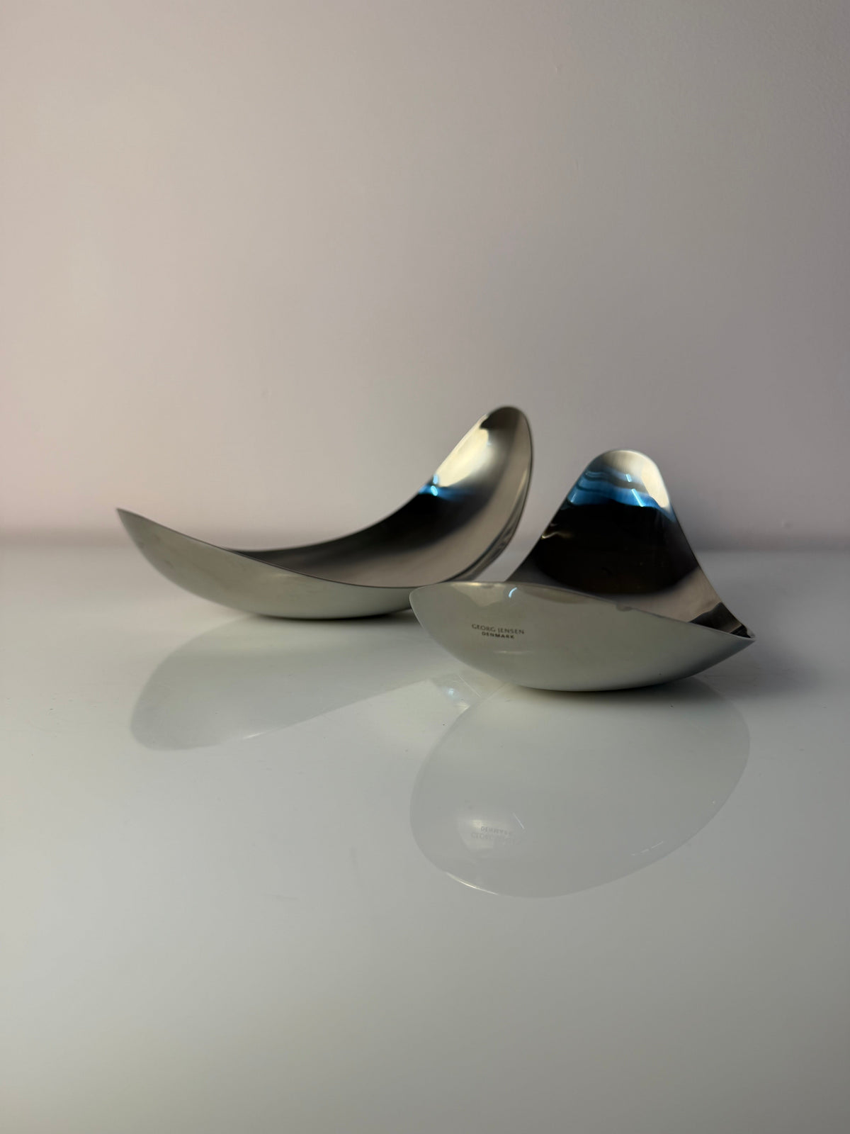 Set von 2 Servierschalen "Leaf" von Helle Damkjær für Georg Jensen