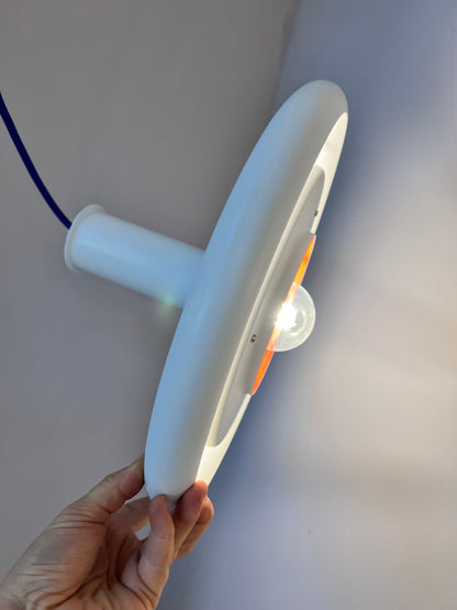 Hanging lamp “Optima” white by Hans Due for Fog &amp; Mørup