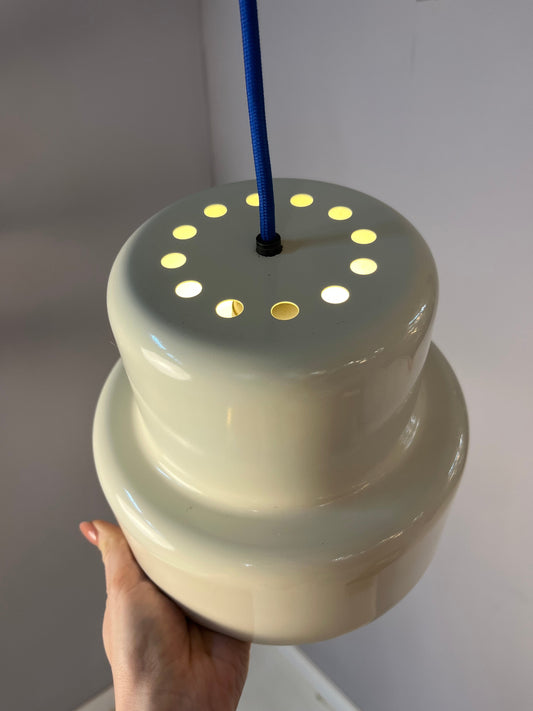 Vintage Hängelampe Poker von Jo Hammerborg für Fog und Mørup cremeweiß