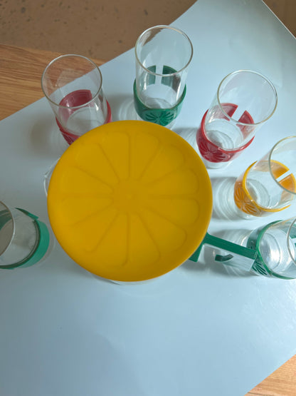 Vintage Karaffe und Glas von Schott Jena 70er Set von 6