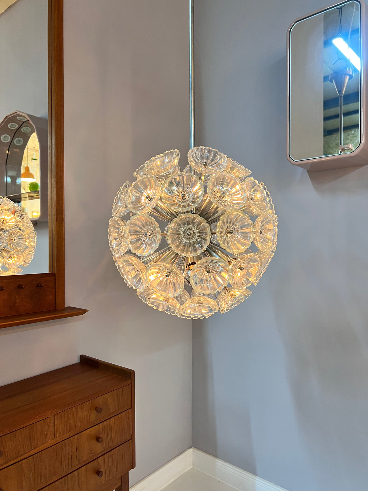 Vintage chandelier "Dandelion" GDR 60s