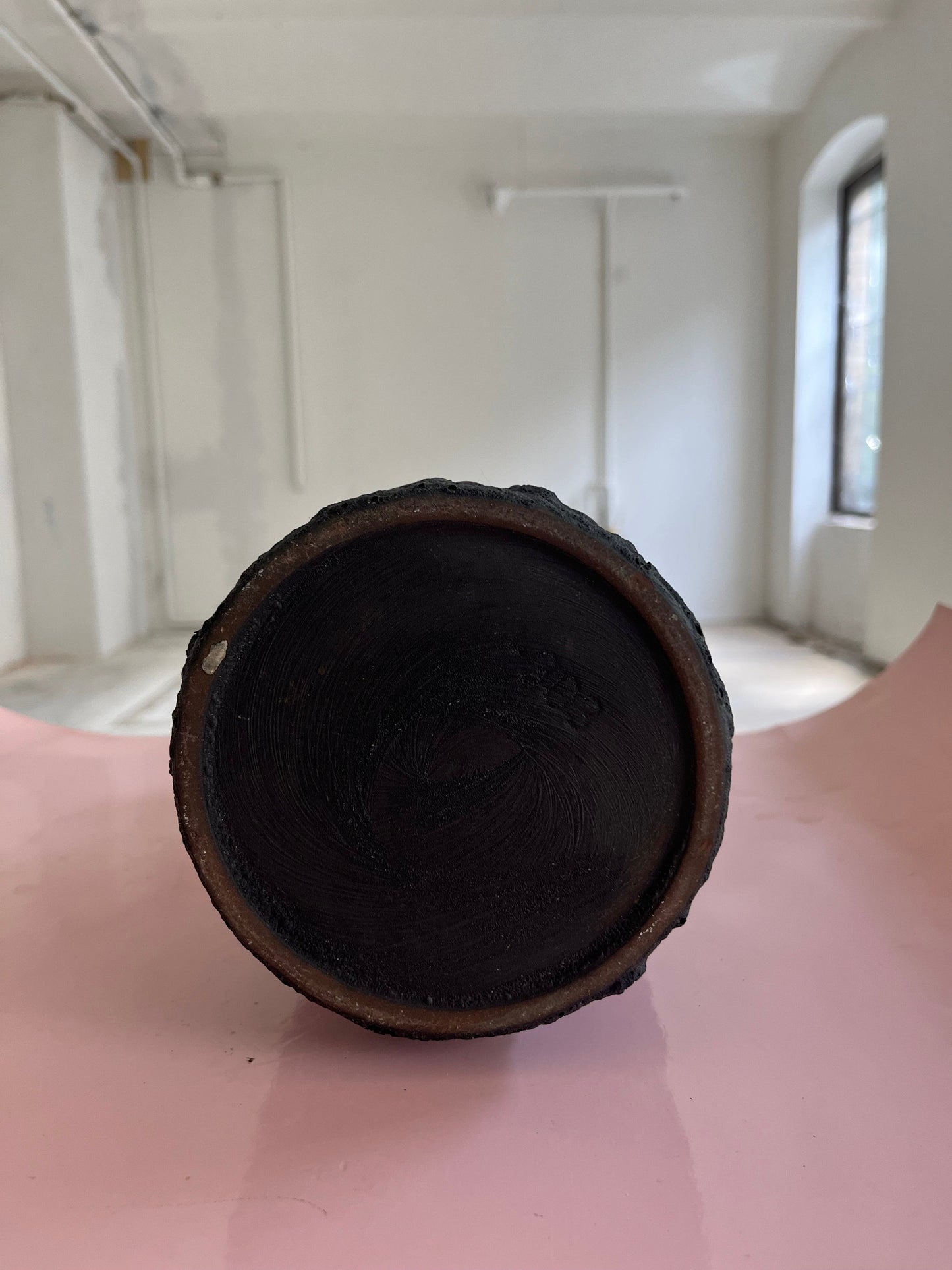 Vintage vase Fat Lava red black by Marei Keramik