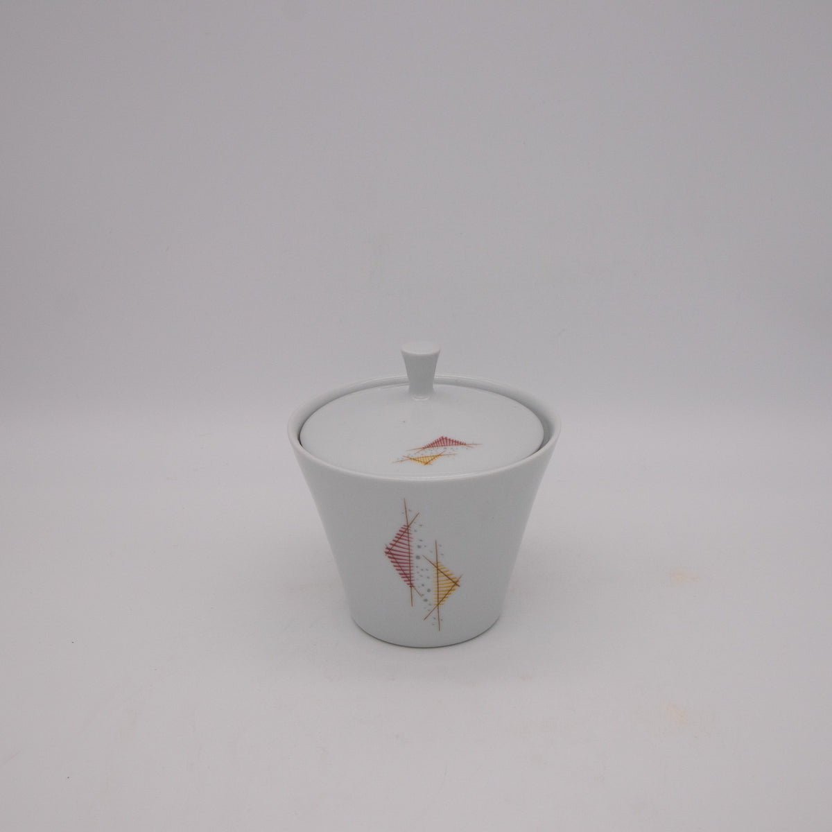 Vintage Zuckerdose Porzellan mit Goldrand von Schirnding