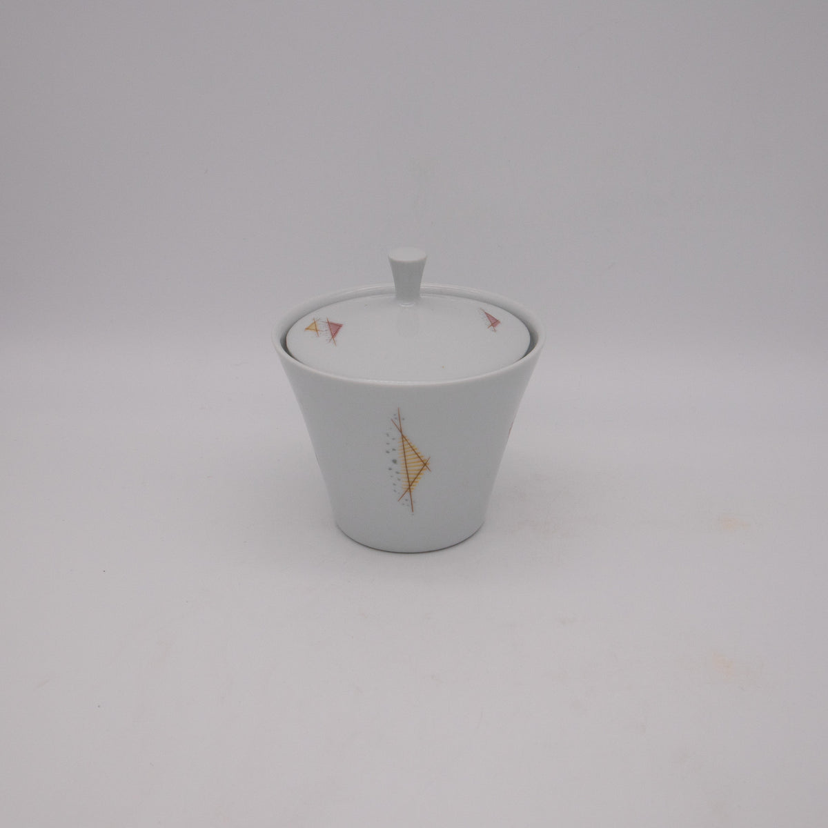 Vintage Zuckerdose Porzellan mit Goldrand von Schirnding