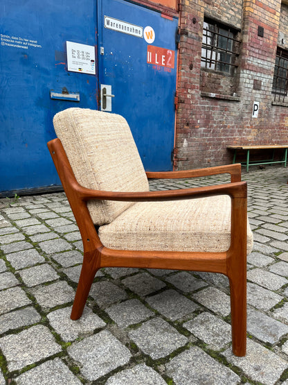 Vintage Sessel Senator Wolle von Ole Wanscher für Cado beige