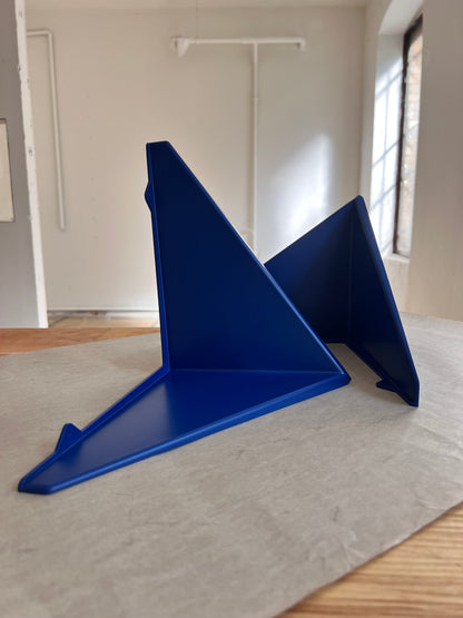 Étagère vintage « Papillon » bleue par Paul Cadovius, lot de 2