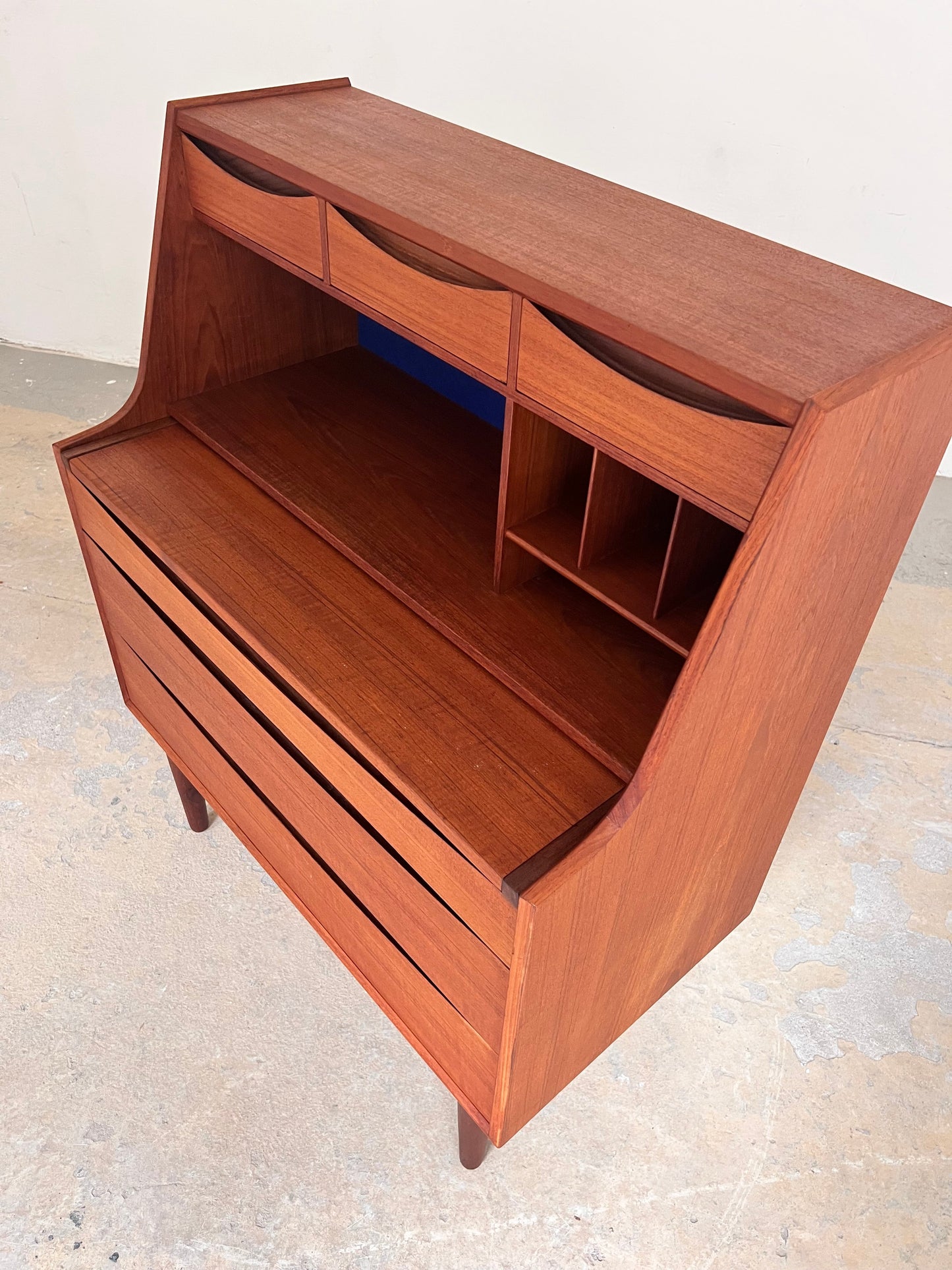 Vintage Sekretär Teak mit Schminktisch und Spiegel aus Dänemark
