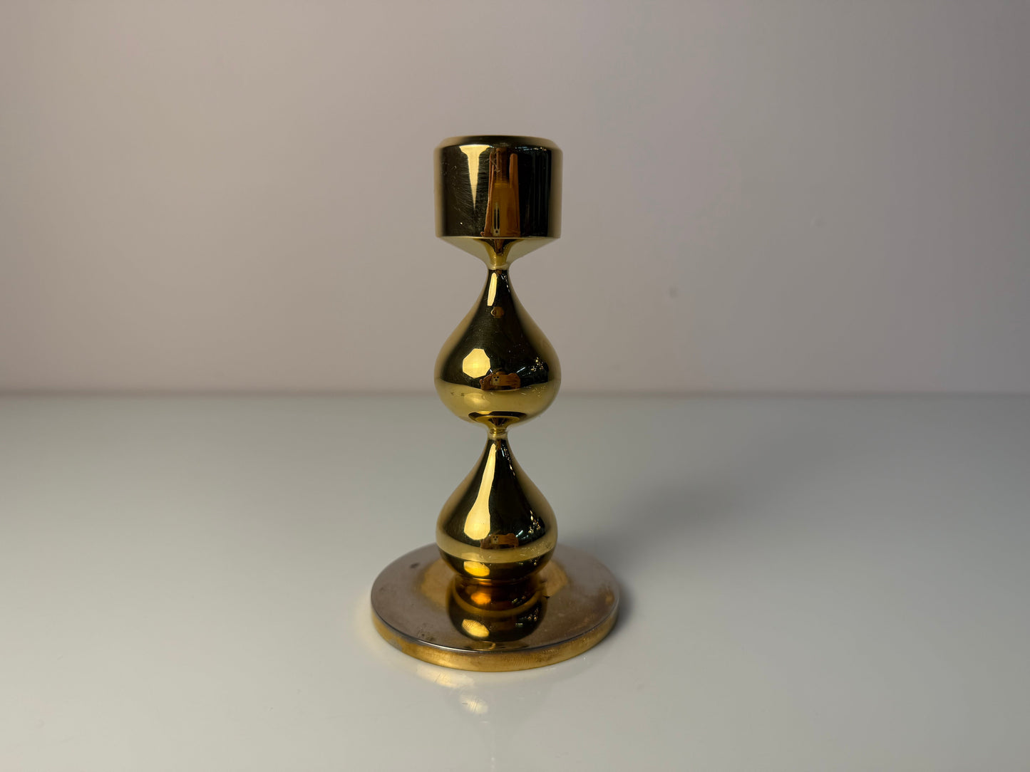 Vintage Kerzenständer 24 Karat vergoldet von Hugo Asmussen für Asmussen Design