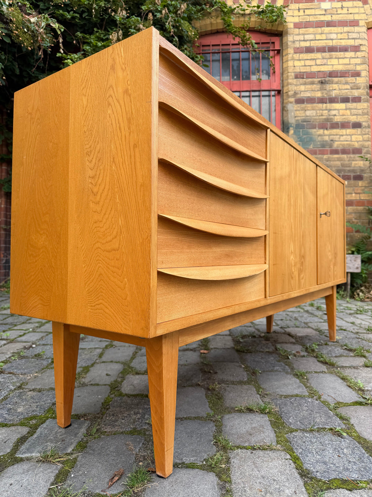 Vintage Sideboard Typ 602/K Esche von Franz Ehrlich für Hellerau
