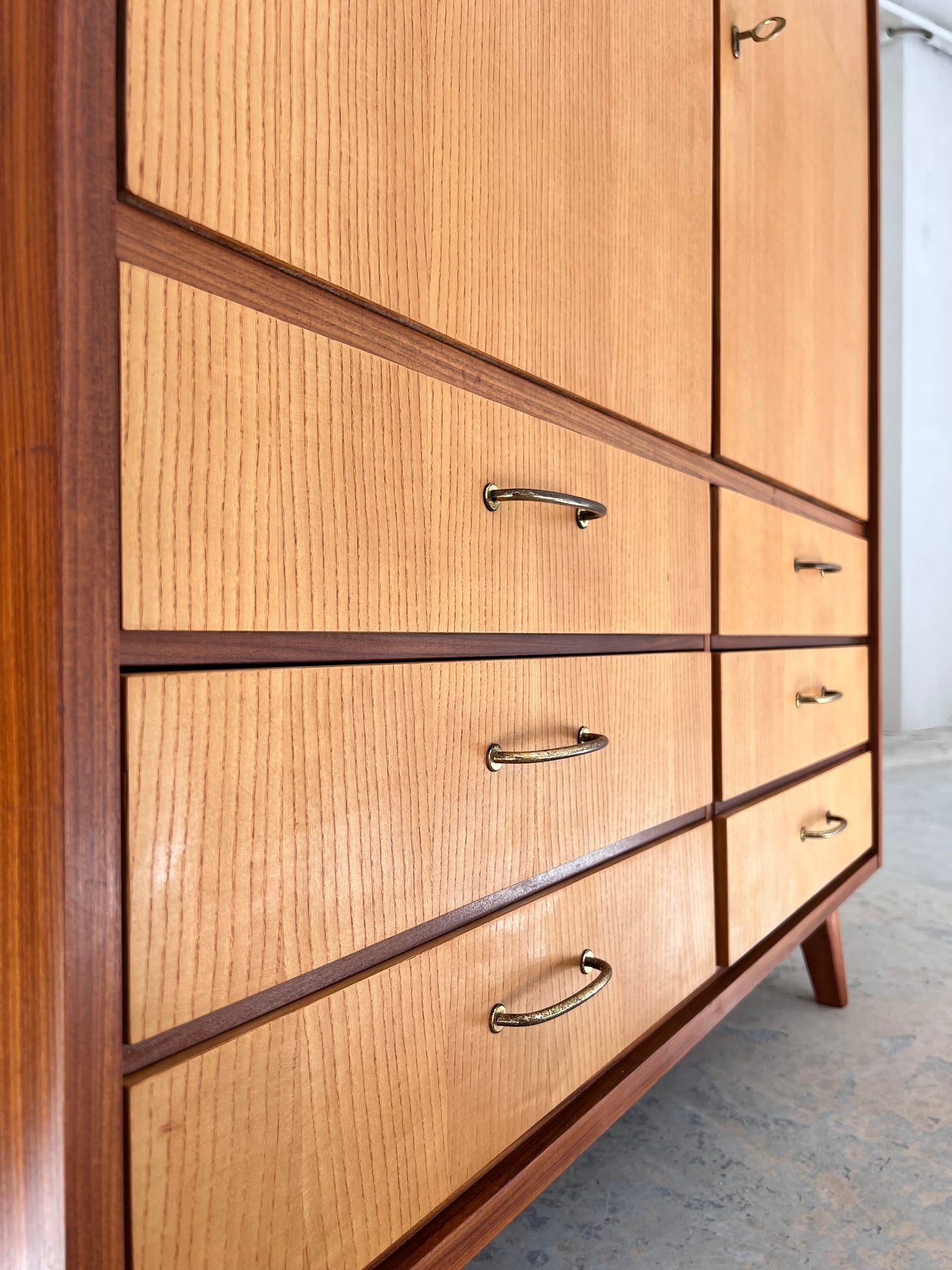 Vintage Wäscheschrank Herrenkommode für Gebr. Lübke