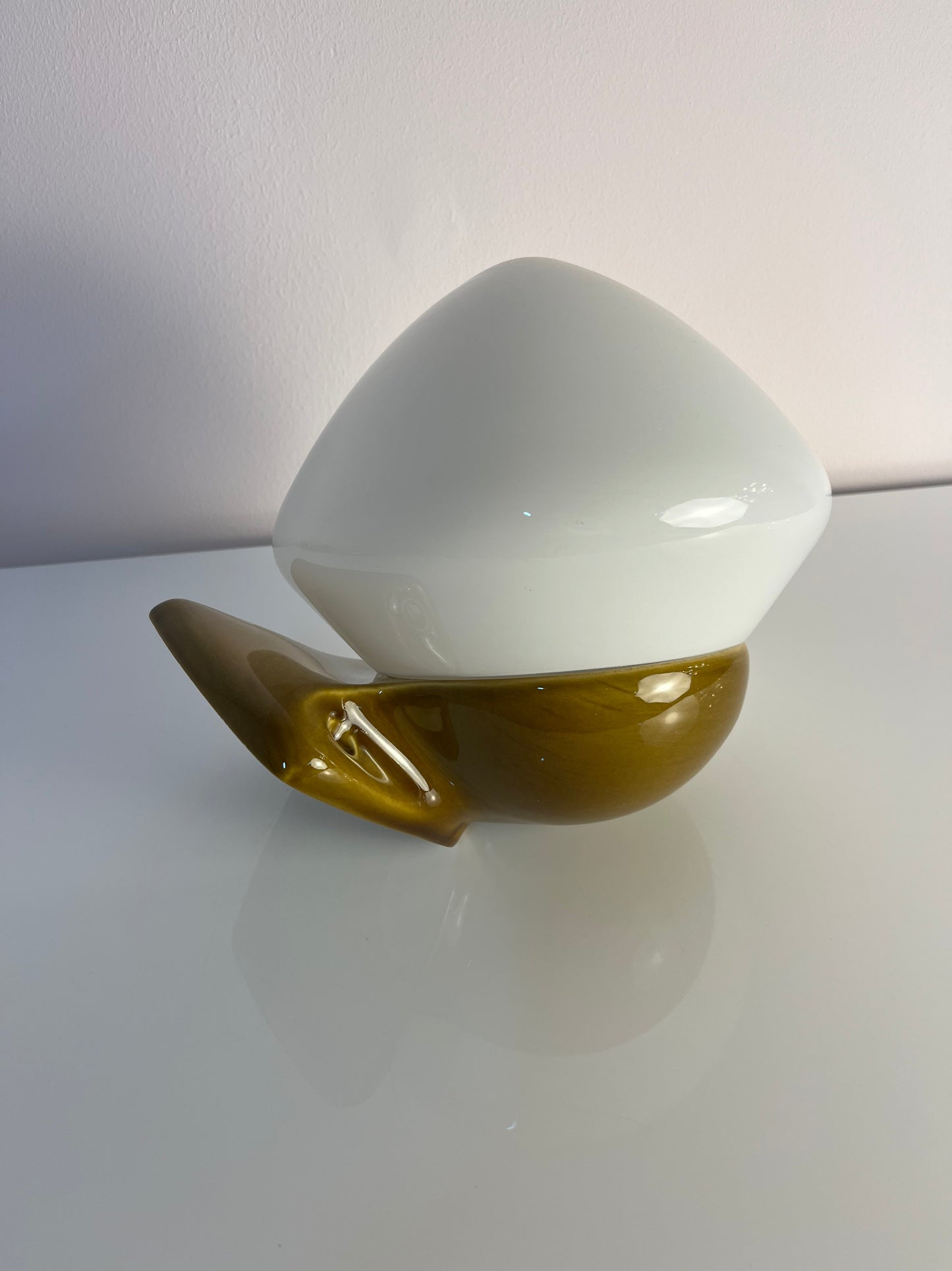 Vintage Wandlampe Modell 6030 von Sigvard Bernadotte für Ifö oliv