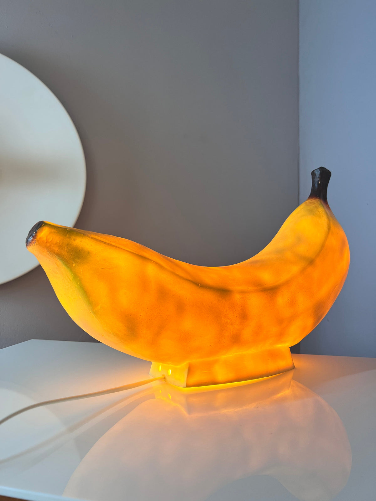 Vintage Tischlampe Banane von Heico 70er West Germany
