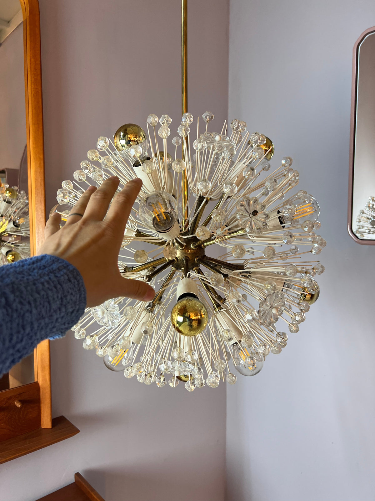 Vintage chandelier by Emil Stejnar