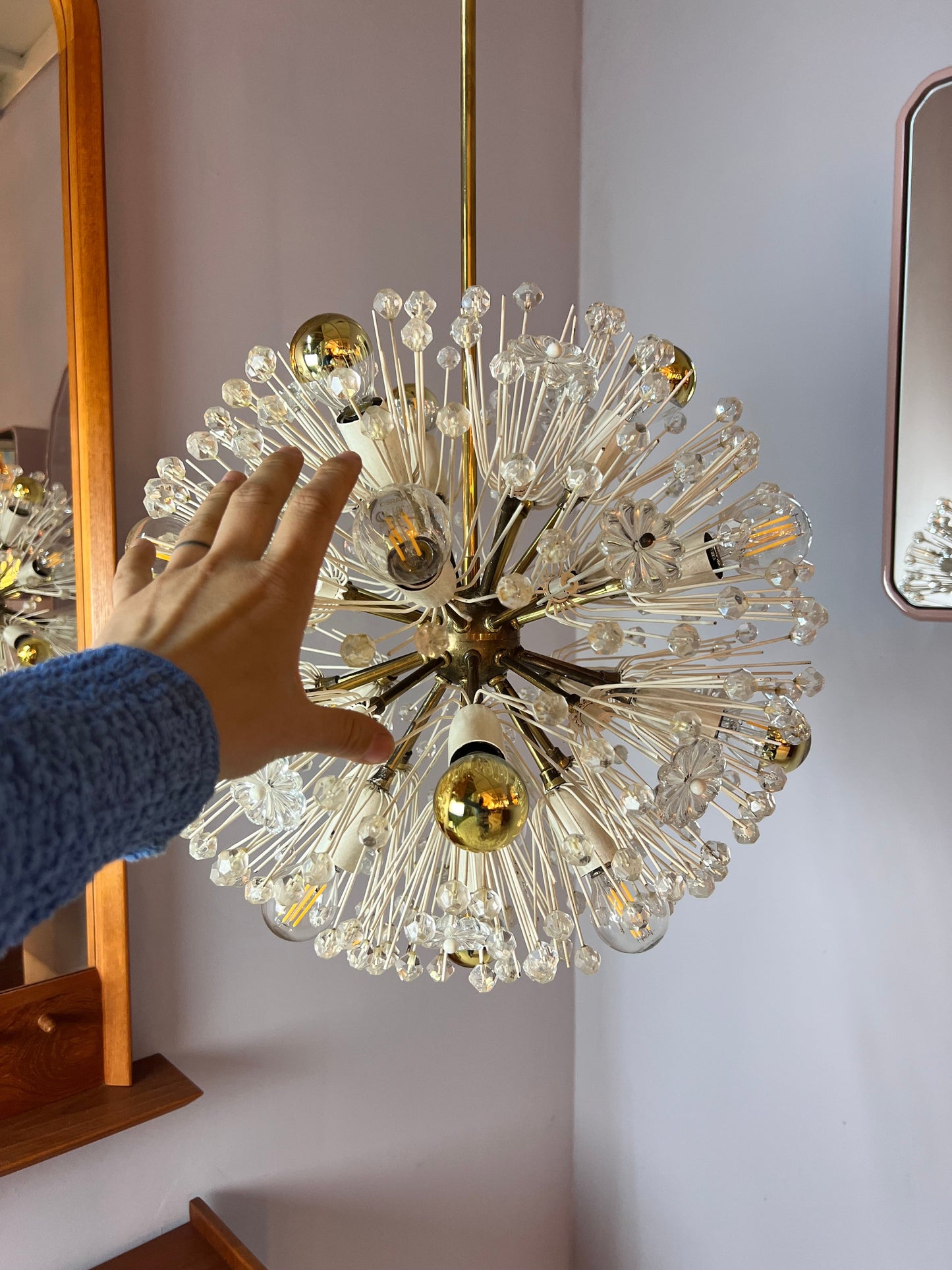 Vintage Kronleuchter von Emil Stejnar