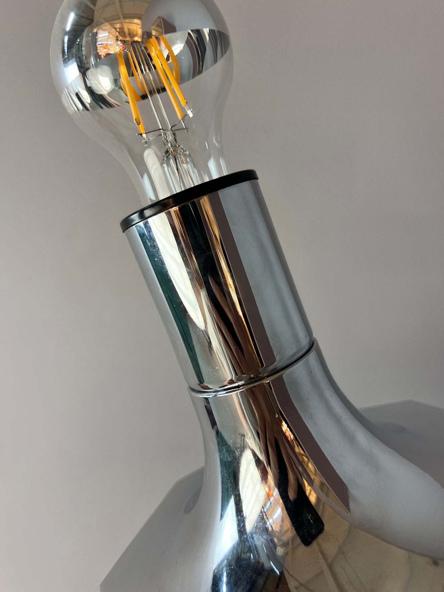 Vintage head mirror wall lamp 6606/09 by STAFF