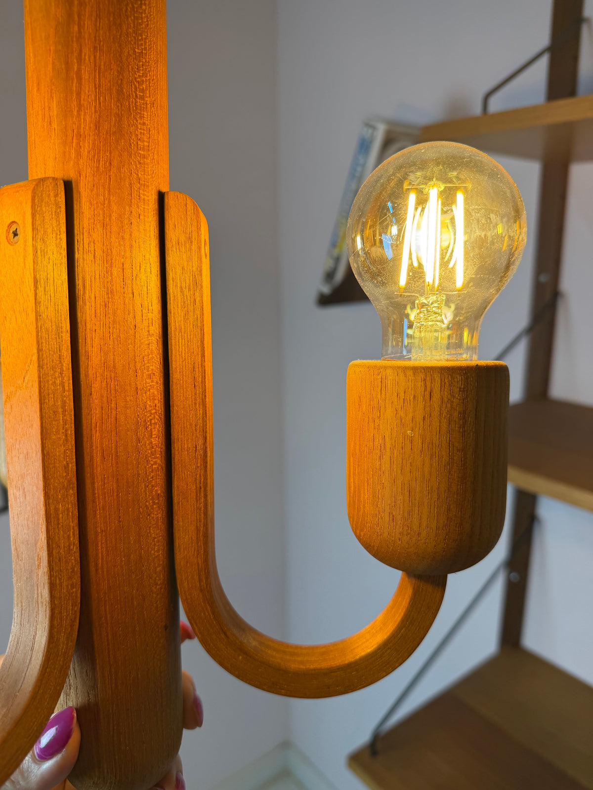 Vintage Kronleuchter Teak von DOMUS