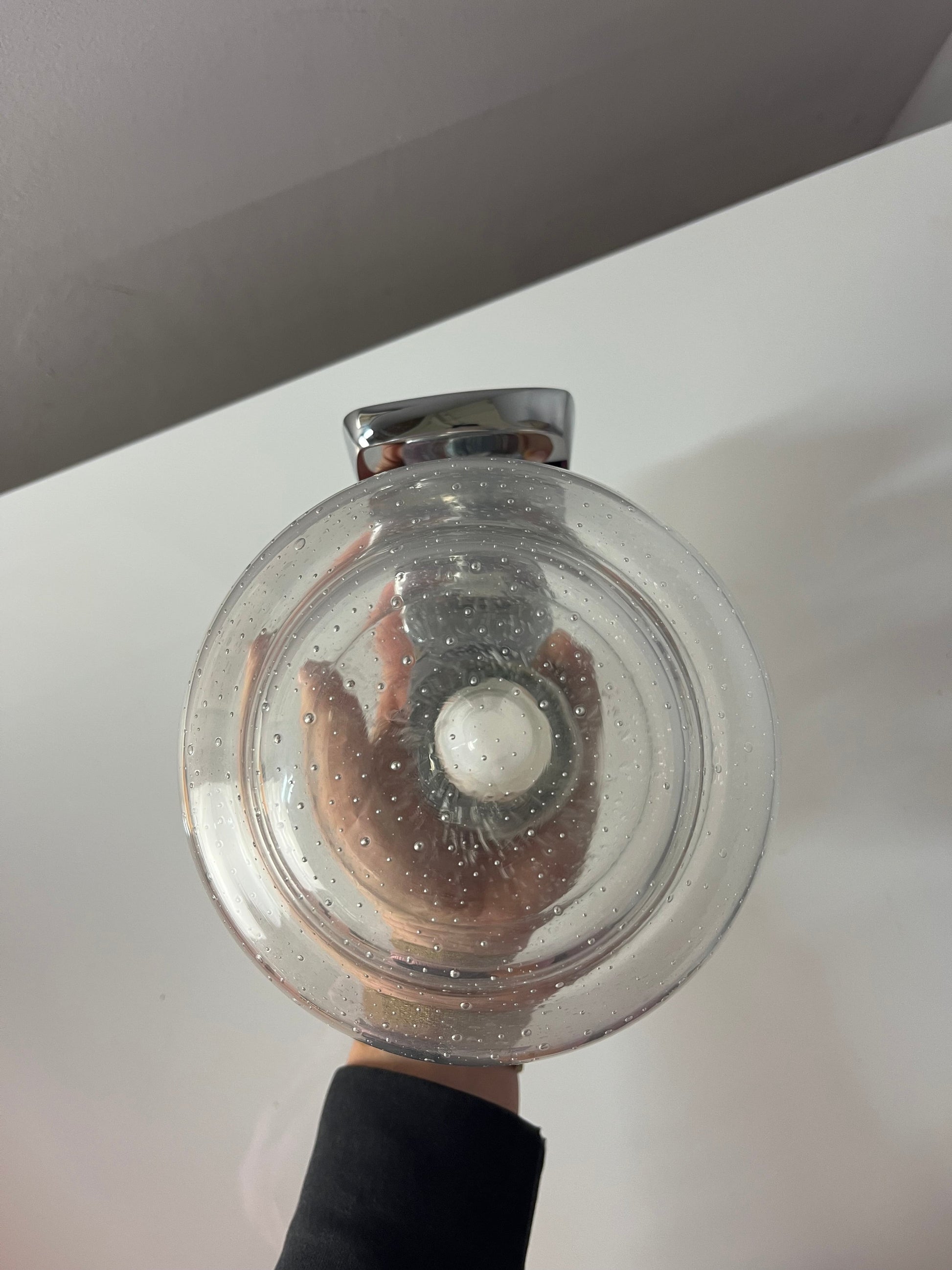 Vintage Wandlampe Einschlussglas von Novus in Originalverpackung