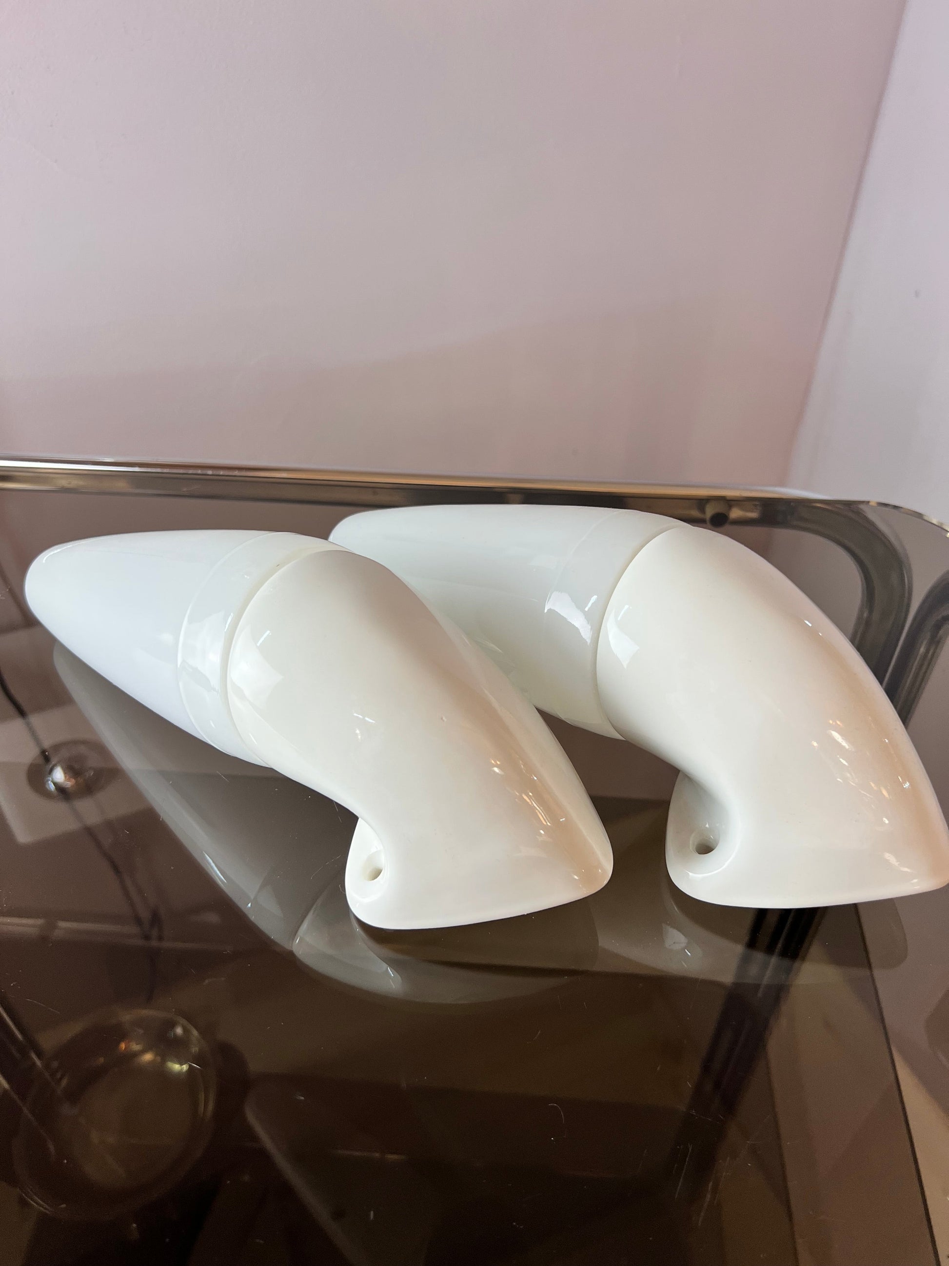 Vintage Wandlampe Modell 6035 von Sigvard Bernadotte für Ifö Set von 2 weiß