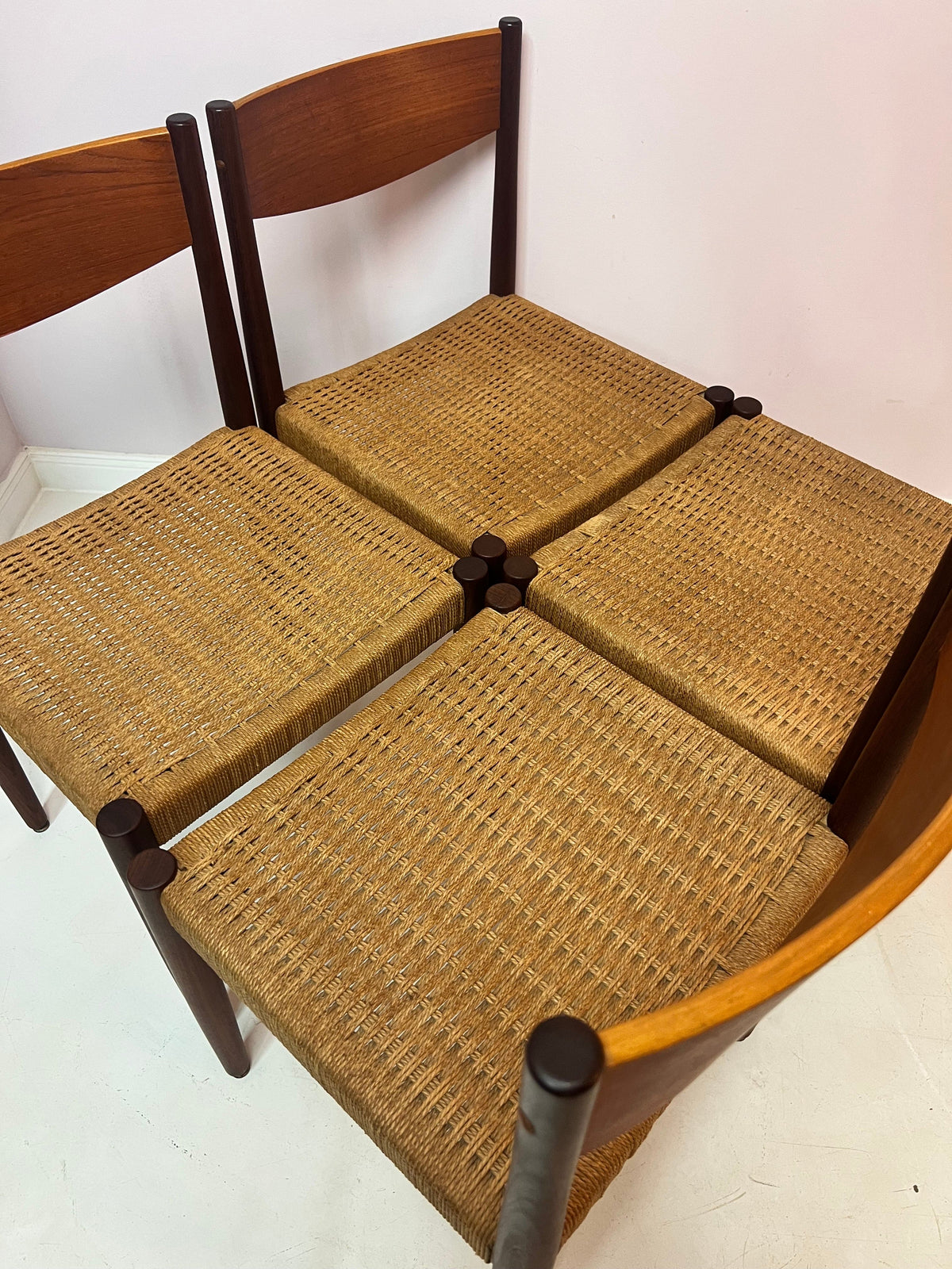 Vintage Stuhl Teak von Poul Volther für Frem Rojle Set von 4