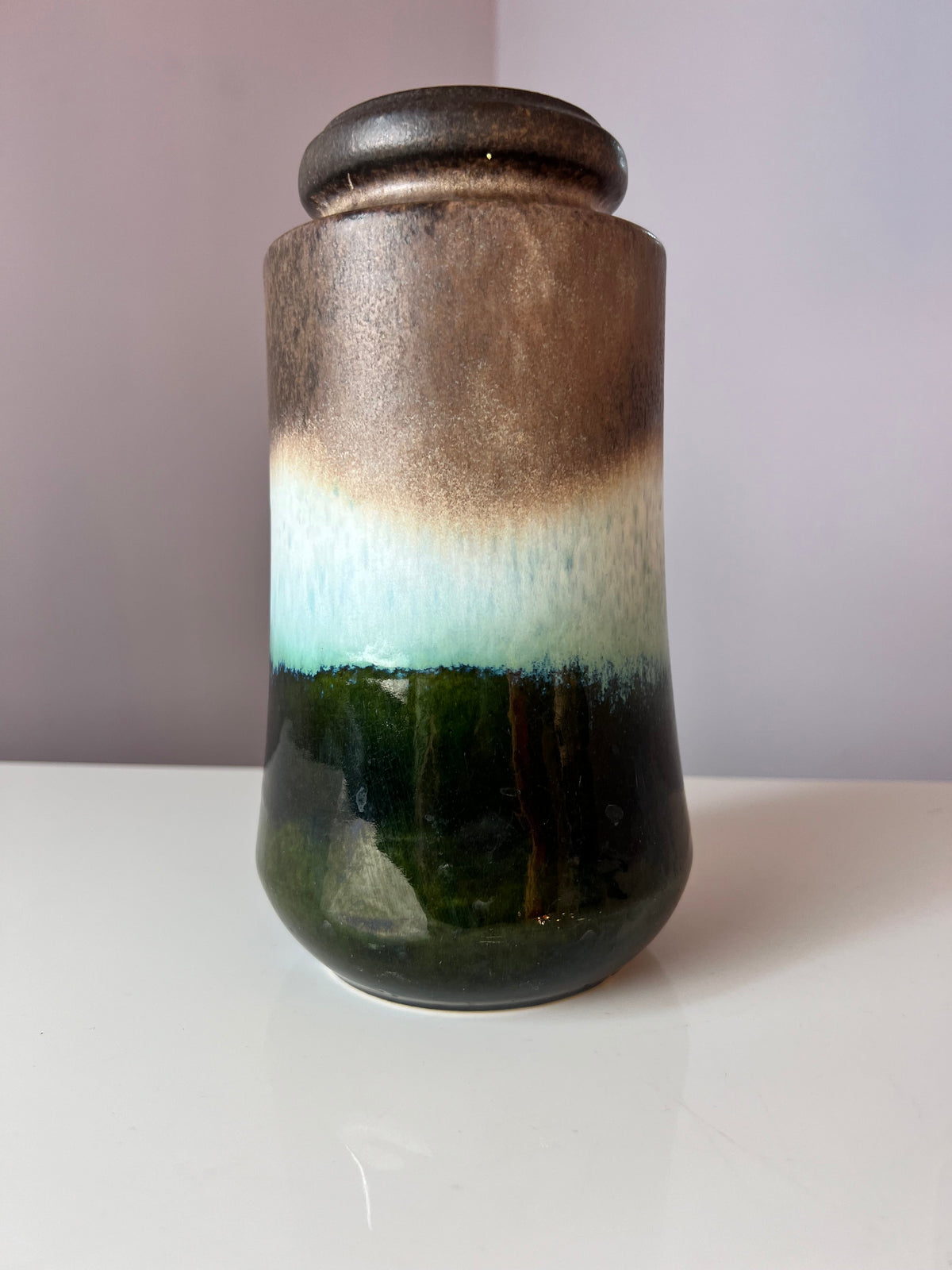Vintage Vase 549-27 grün braun von Scheurich West Germany
