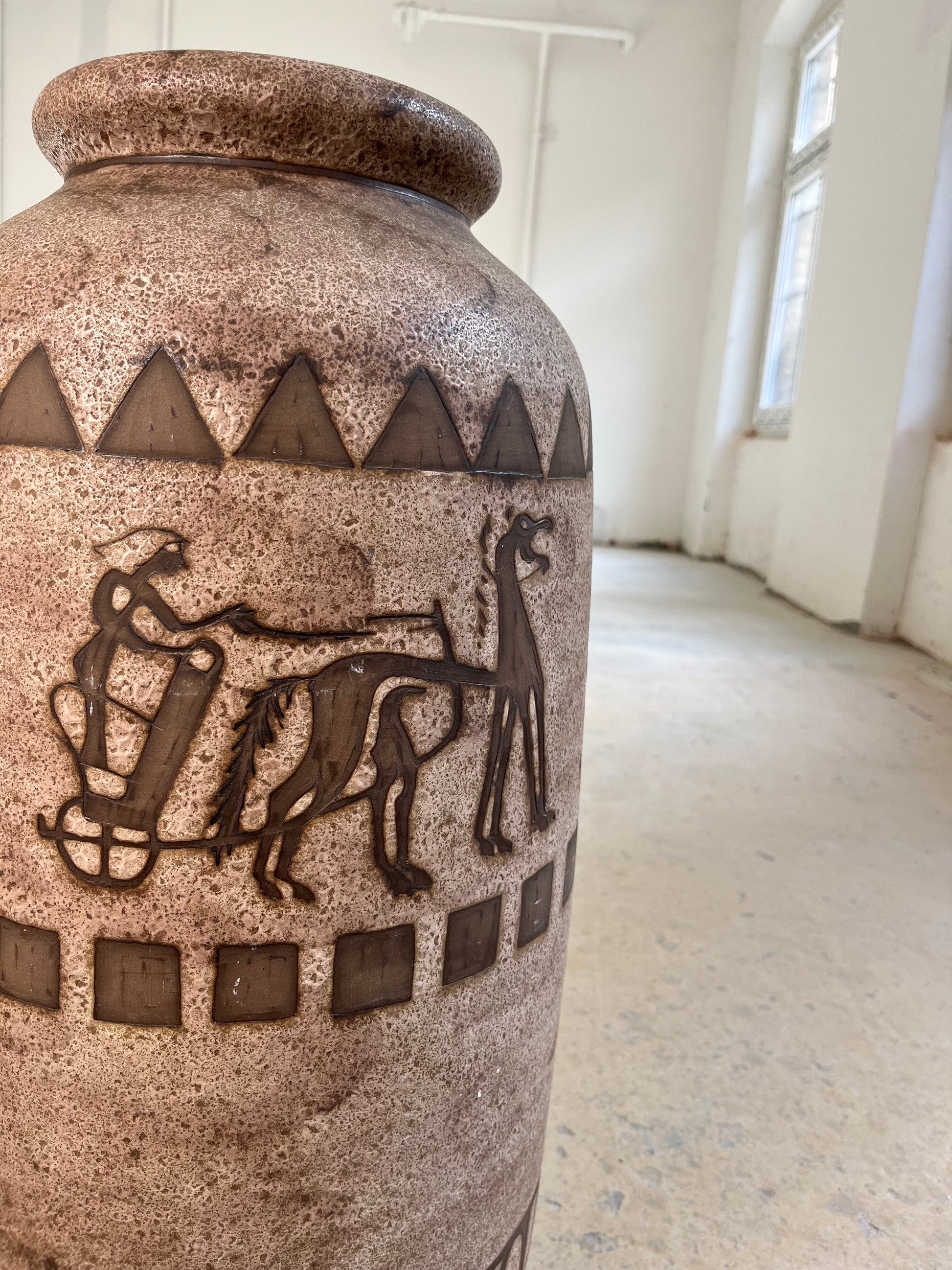 Vintage Bodenvase Ägina 124 von Ceramano für West Germany