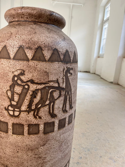 Vintage Bodenvase Ägina 124 von Ceramano für West Germany