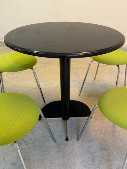 Vintage Bistrotisch mit Kompositplatte, Postmoderne